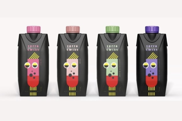 Terra Twist wines in the Tetra Prisma Aseptic 250ml Edge carton with DreamCap 26 Pro