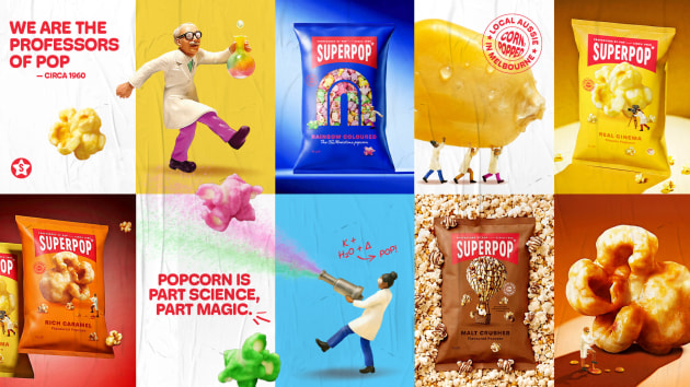 The “Pop Professors” character injects humour and personality, reinforcing the brand’s positioning around curiosity and experimentation. Image: The Edison Agency