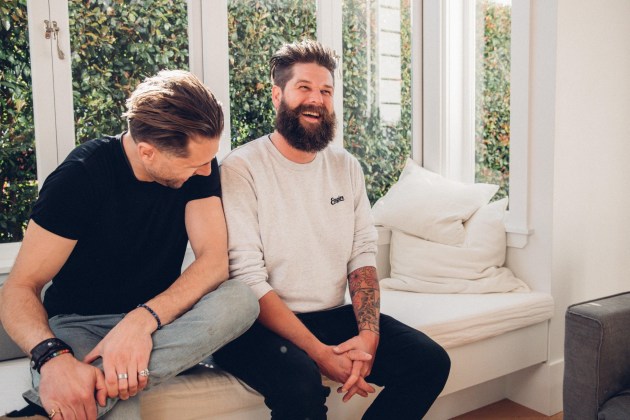 Snack food company Tom & Luke is certified carbon neutral. Reason for such joy for founders Luke Cooper and Tom Dorman. (Image: supplied by Tide PR)