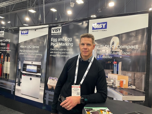 Steve Jowett mans the Visy Technology Systems stand.