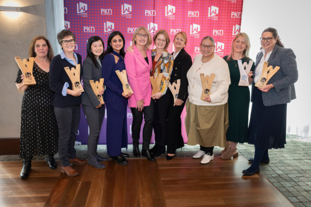 The 2025 PKN Women in Packaging Awards have once again shone a powerful spotlight on the exceptional women across every corner of the packaging value chain: (l-r) Viviana Vinci, Angela Spindler, Mejlina Tjoa, Supriya Suhale, Lindy Hughson (PKN), Jacky Nordsvan, Nadia Taylor, Zaidee Jackson, Sophie Sumner, Fiona MacLeod. [Image: Celebrate Photography]