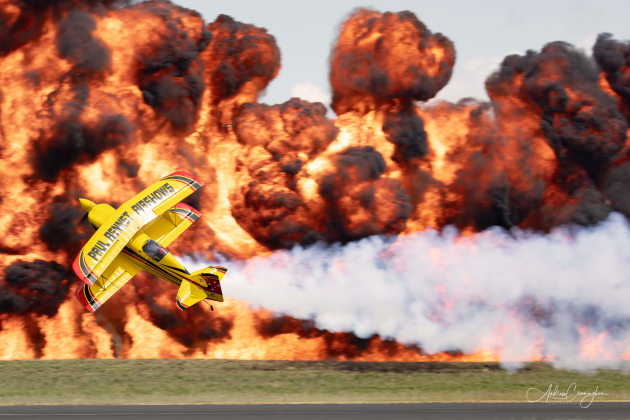 Australia&rsquo;s top aerobatic pilot, Paul Bennet, will entertain with high energy solo displays in the Wolf Pitts Pro. (Andrew Cunningham)