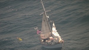 Two sailors rescued after engine room fire