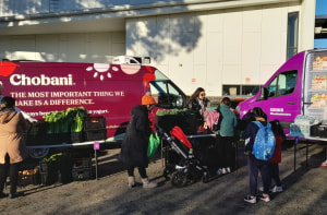 Chobani and Foodbank pilot in-school food market program