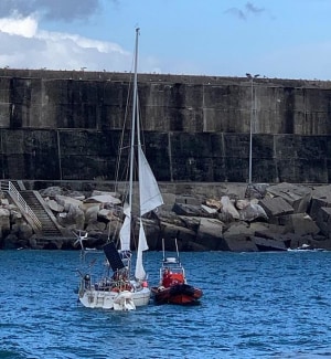 British barrister pulled from Atlantic after his 34ft yacht is capsized by giant wave
