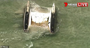Capsized catamaran found 600km from where it overturned, killing three