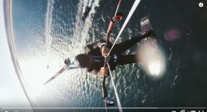 Alex Thomson at it again with extreme kite surfing behind the Hugo Boss boat