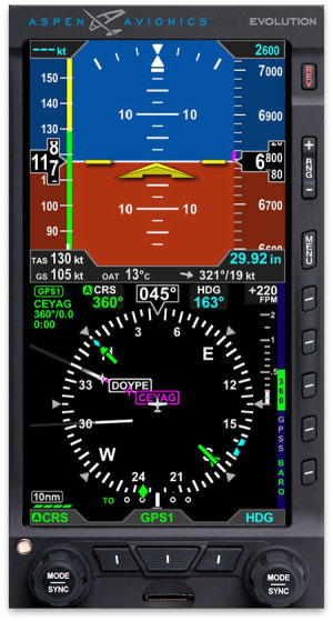 Aspen Releases VFR Primary Flight Display