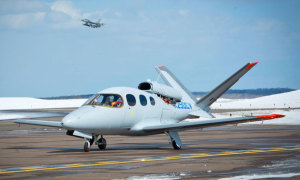 SF50 Certification Aircraft Flies