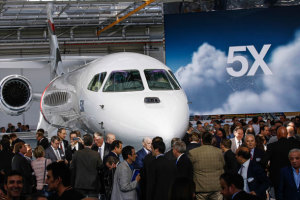 Dassault rolls out first Falcon 5X