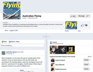Australian Flying Goes Facebook