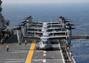 US Army trains with Ospreys for first time