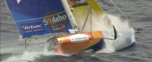 Watch St Michel Virbac in high winds to see how wet solo sailors get