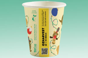 BioPak produces OzHarvest compostable cup