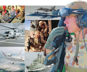 ADF and DSTO personnel putting heads together on battlefield