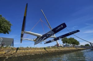 Launch of the Maxi Edmond de Rothschild - first foiling offshore trimaran 