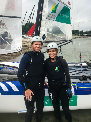 Nathan and Haylee Outteridge aiming for Olympic selection in the Nacra 17
