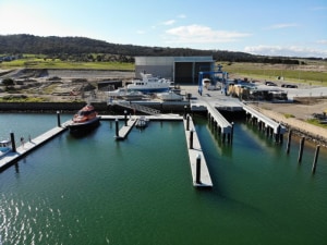 New boat dry-stack facility opens at Martha Cove.