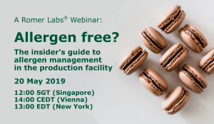 Food allergen management and analysis webinar