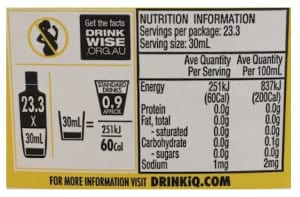 New label to show vital alcohol stats 