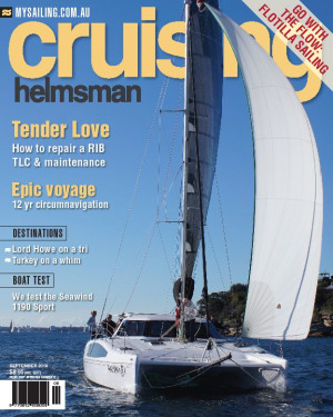 It is a little bit of push and shove in the September Cruising Helmsman