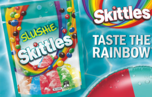 Slushie Skittles for a wintery summer favourite