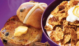 Hot cross buns with a crunch