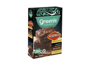 Green’s and Vegemite make a mitey brownie