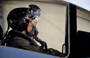 F-35A pilot Lt. Col. Mike Ebner of the 33rd Fighter Wing at Eglin Air Force Base, Fla., preflights his jet before flying a local training mission in September.