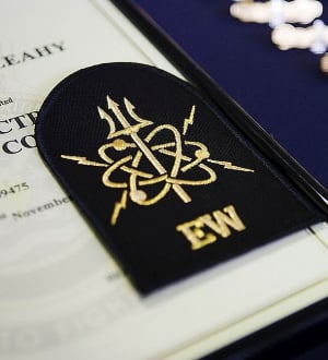 A navy sailor's EW branch badge. Credit: Defence