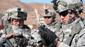 Handheld devices will soon be able to control and summon robotic helicopters to deliver battlefield supplies.