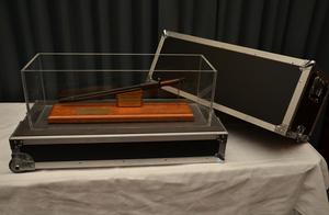 The Essington Lewis Trophy in display case