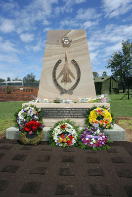 Official unveiling of the new F-111 Personnel Memorial at the memorial gardens at RAAF Base Amberley.