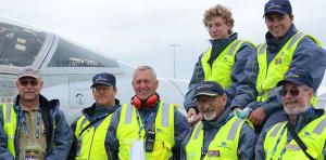 Volunteers at a previous Australian International Airshow.