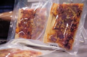 Three-year shelf life pizza.