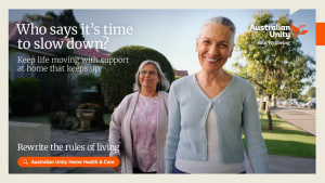 Australian Unity's 'Rewrite the rules of living' via The Royals 