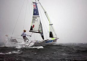 Australian 49er in the medal race