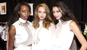 FBI Fashion College annual graduation parade: Model mentor Josh Flinn and designer Camilla Franks.