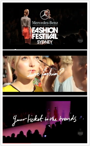 MERCEDES-BENZ FASHION FESTIVAL SYDNEY: Clips from the TVC.