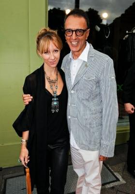 Australian Walk of Style launch: Designer Kirrily Johnston with property developer Theo Onisforou.