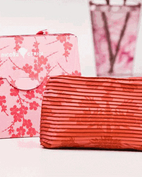 The Pink Blossom line, pictured on a bag from the Adelphi Evening range.