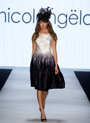 Nicolangela: Offered dresses and millinery to match.