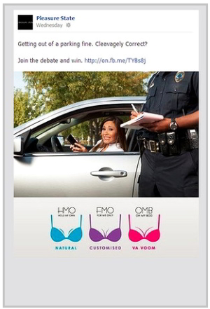 PLEASURE STATE: Social media campaign under fire.