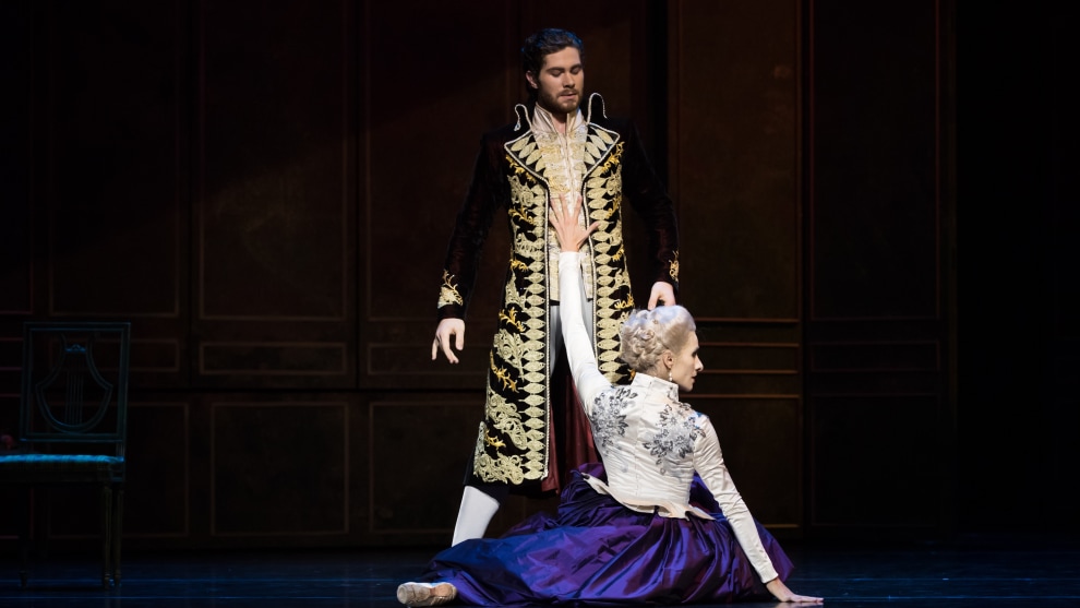 Laura Hidalgo and Alexander Idaszak in Dangerous Liaisons.
Photo: David Kelly