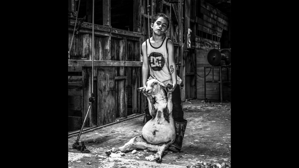 'In the Shearing Sheds,' by Amy Hughes. Winner, People Category, The Mono Awards 2025.