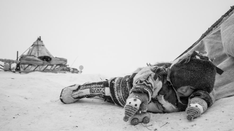 Photographer: Marco Marcone, Italy

"Yamal (Siberia). April 2018. The Nenets have had to face the threat of extinction before, having endured the challenges of colonial intrusions, civil war, revolution and forced collectivisation. Today, their herding way of life is again seriously threatened. Under Stalin, Nenets communities were split into groups known as brigades, and forced to live on collective farms and villages called kolkhozy. Each brigade was obliged to pay reindeer meat as taxes. Children were separated from their families and sent to government-run boarding schools, where they were forbidden to speak their own language. With the collapse of communism, young adults began to leave their villages for cities, a trend which continues today."