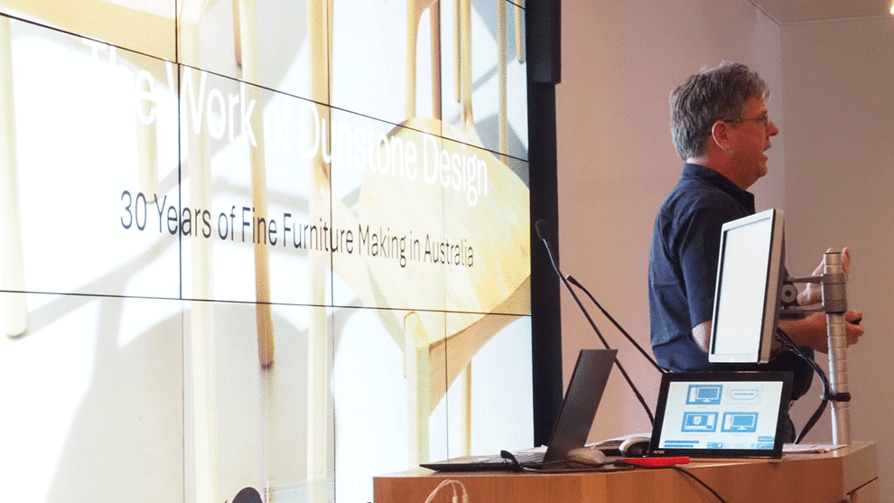 Evan Dunstone spoke about creating a sustainable career as a designer maker.