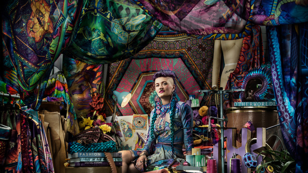 The Fashion Designer - Portrait of designer Nixi Killick in her studio, Richmond