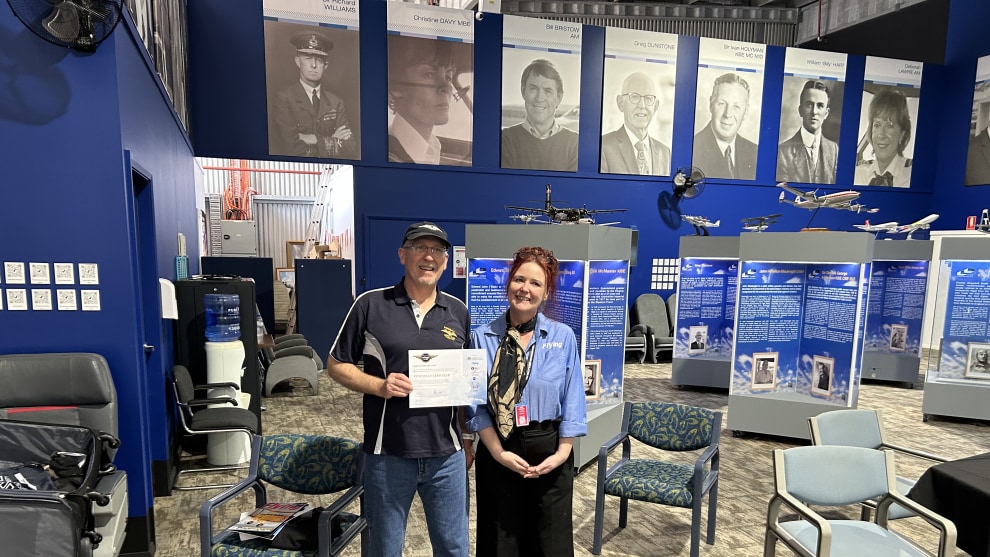 Luck Bramston from Pennsula Aero Club with Australian Flying Editor Kreisha Ballantyne