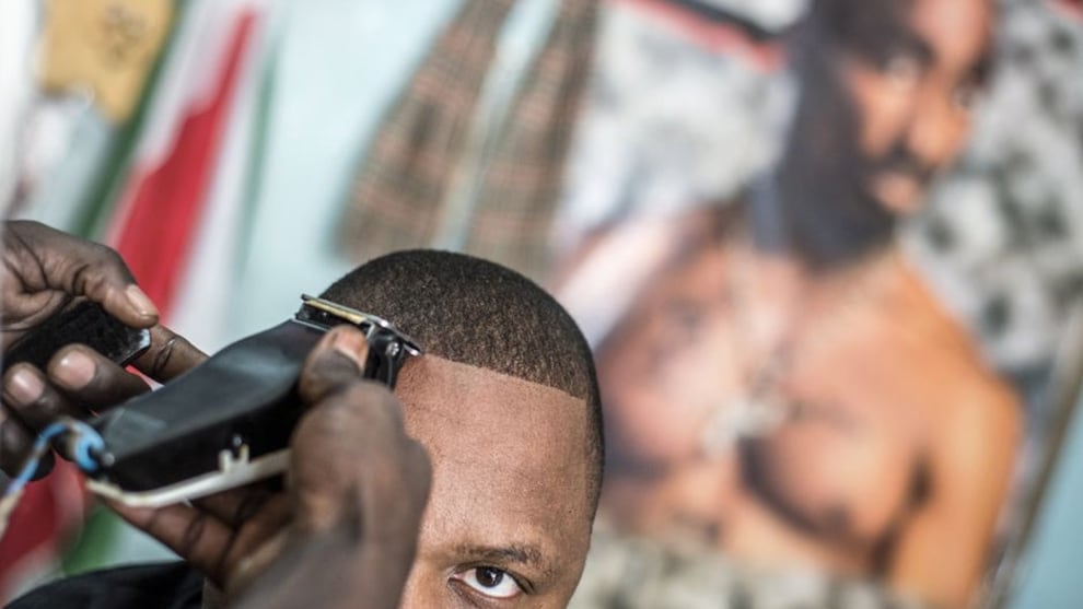 A finalist in the People category – a barbershop in Maramba, Livingstone, Zambia (Credit: Oleksandr Rupeta)